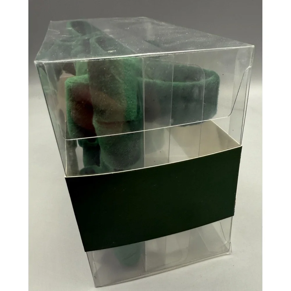 Kirkland's Home Christmas Collection Set of 4 Green Velvet Bow Napkin Rings